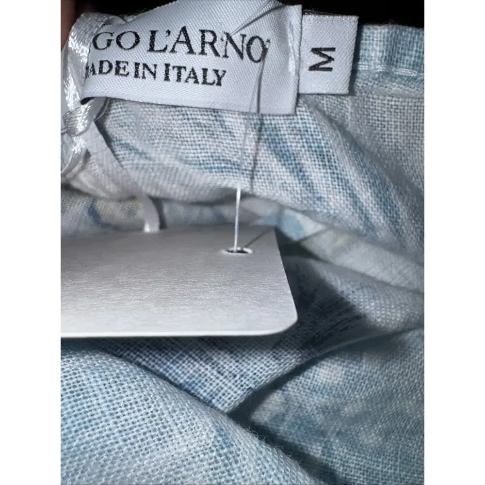 NWT Lungo L’arno Sz M, 100% Linen Made in Italy Pockets! Dress, Coverup - Picture 6 of 6